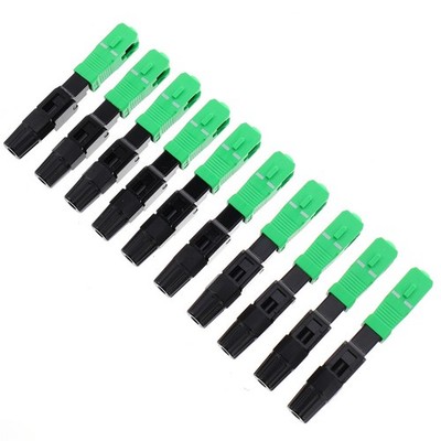 Durable Fiber Optical Coupler Plastic Single Mode Connector Quick Install Black