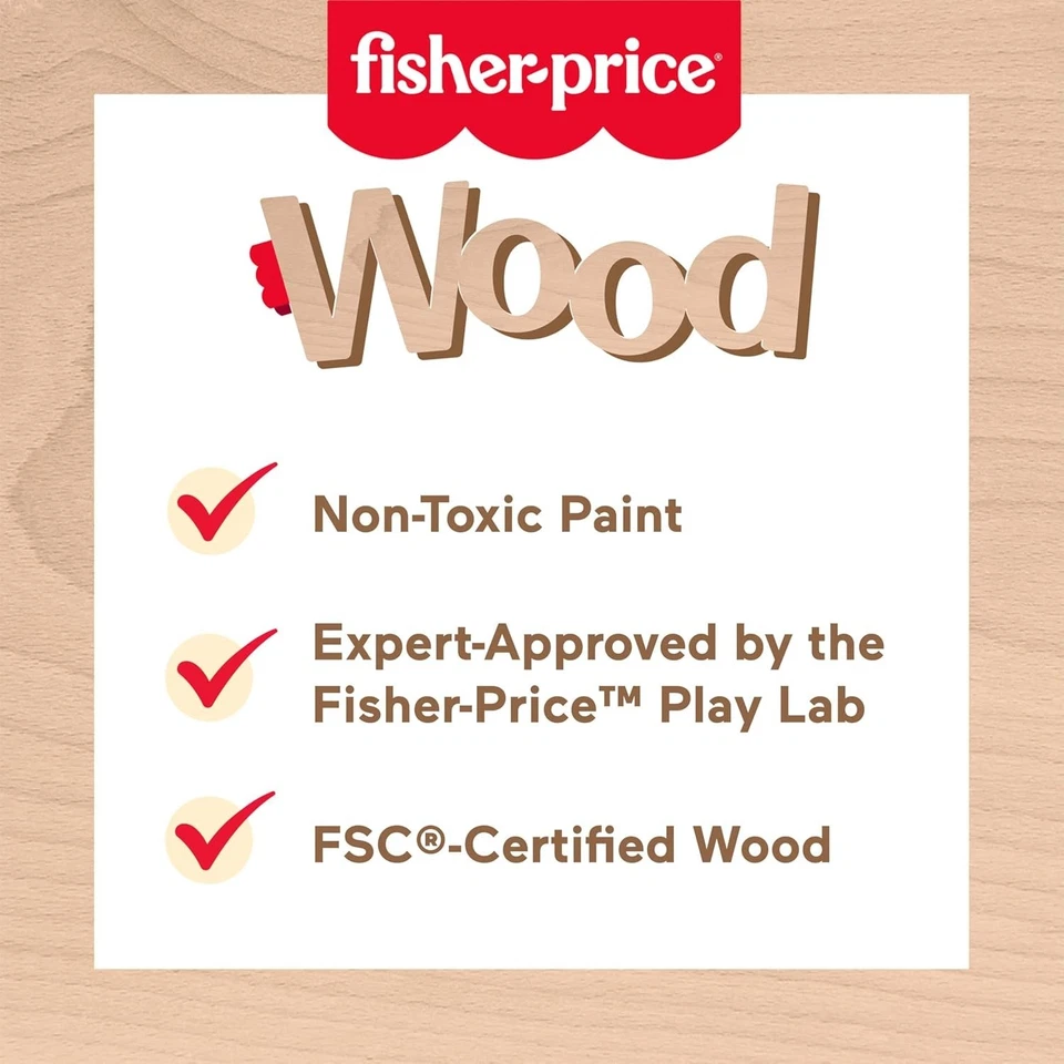 Fisher-Price Wood Preschool Toy Sorting Greenhouse, Tiny Garden Wooden Activity - Image 4 of 4