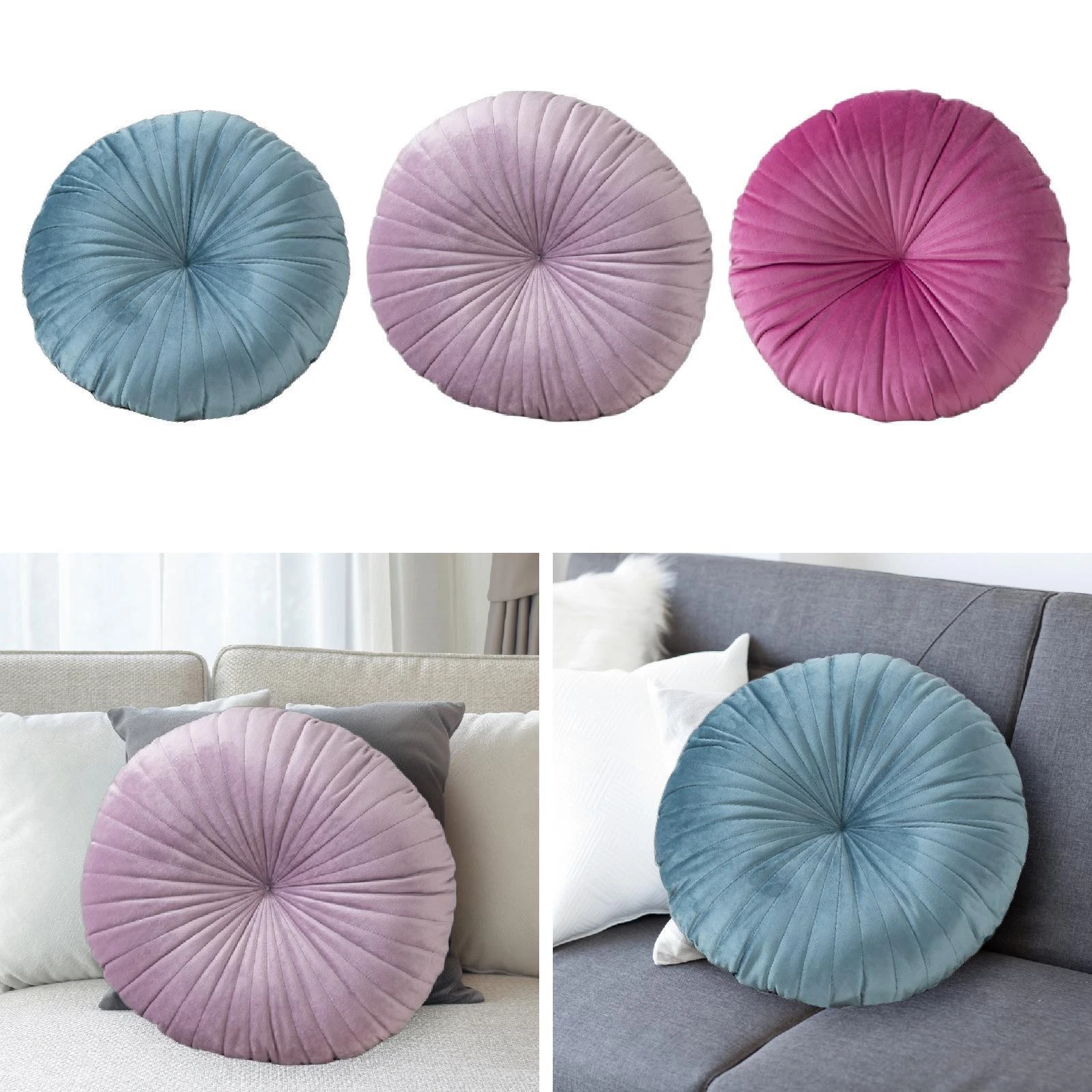 Round Throw Pillow Soft Home Decor Floor Pillow for Sofa Vanity Living Room
Opens in a new window or