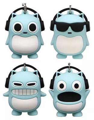 General goods, full set of 4 types, 3D rubber mascot ''Blue Ham Ham''