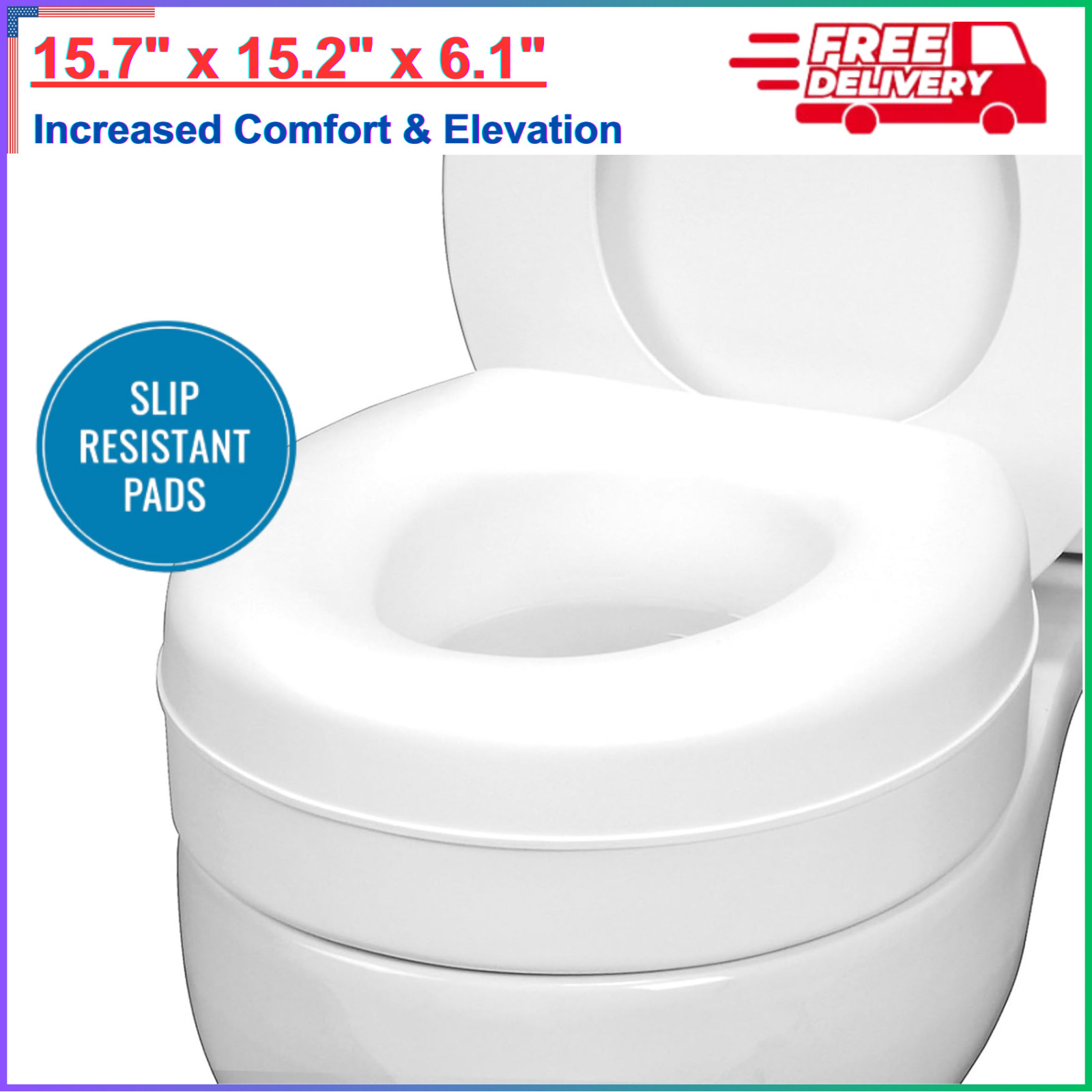Riser That Fits Most Standard (round) Slip Resistant Comfort