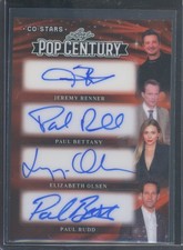 2026 Leaf Pop Century RENNER BETTANY OLSEN RUDD #CS4-6 Co-Stars Quad Auto 1/1