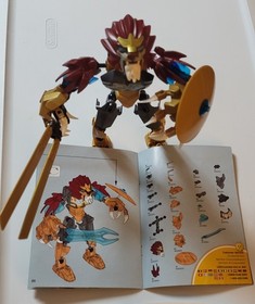 LEGO Chima Chi Laval Figure Incomplete With Manual And After Market Weapon 70200