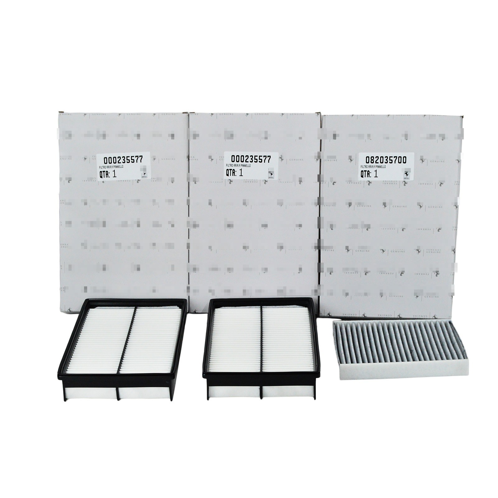 Ferrari California Cabin air filters 3 pcs P/N 235577