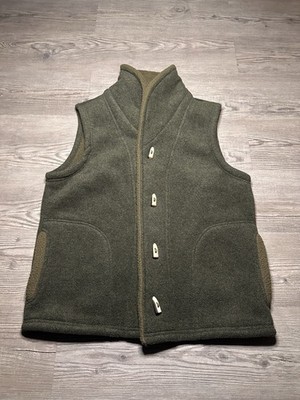 Cabelas Vest Men s Size Medium Tooth Loop Button Cowl Outdoor Fleece Sweater 