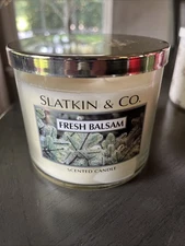 NEW Bath & Body Works FRESH BALSAM 🎄3 Wick 14.5 OZ CANDLE - Slatkin & Co