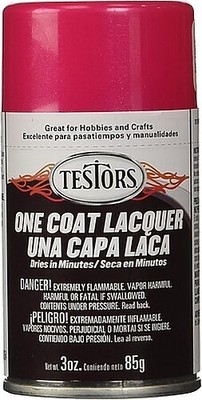 Testors Lacquer Spray Electric Pink 3 oz - Hobby and Model Lacquer Paint