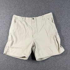 Carhartt B30 STN Canvas Work Shorts Mens 40 Stone Beige Cotton Made in USA