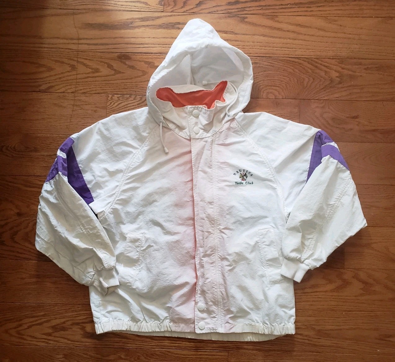 Vintage Nautica Jacket Coat Mens Large Sailing Racing 90s Performance Faded
