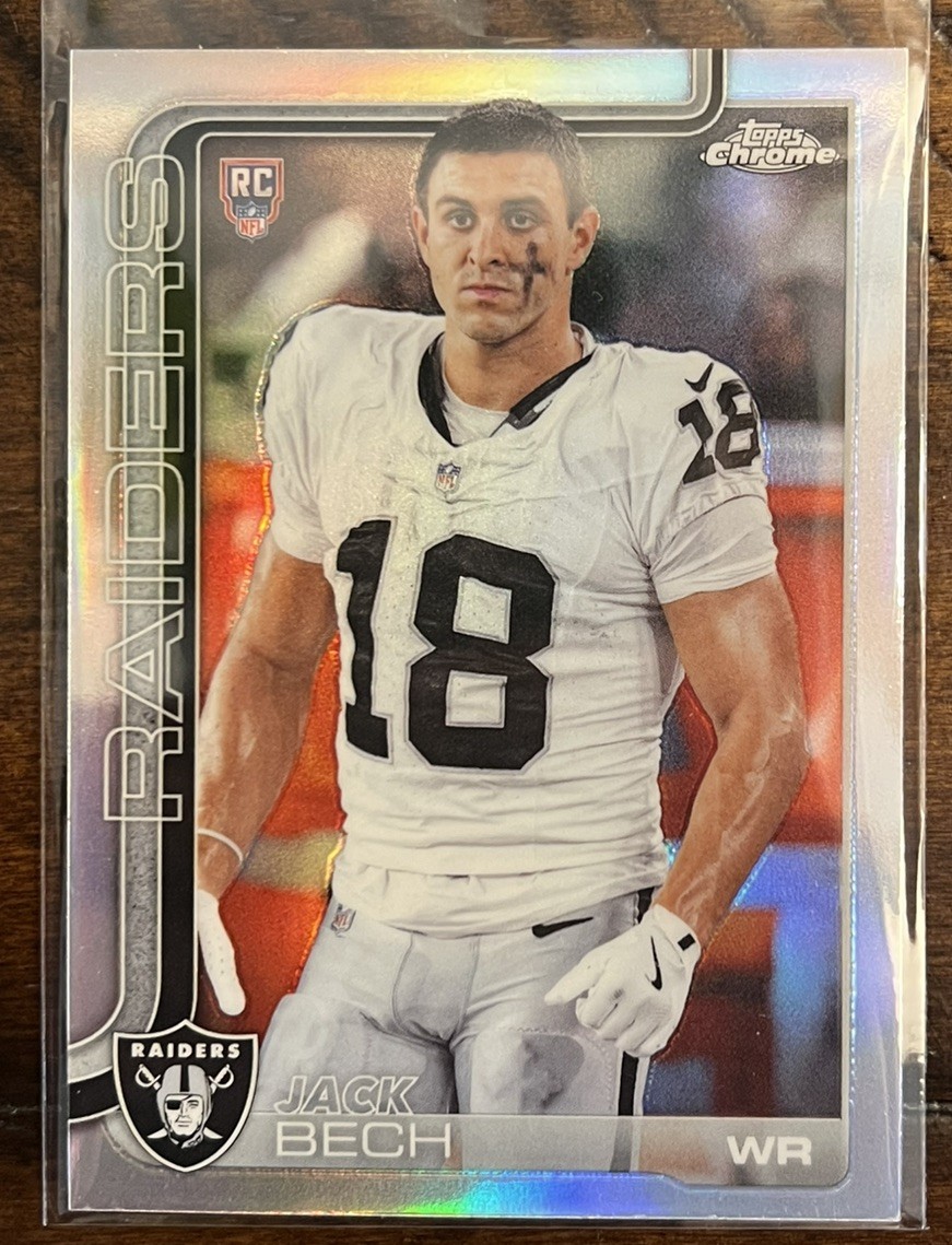 2025 Topps Chrome Jack Bech RC #388 Image Variation SP Raiders Rookie Refractor