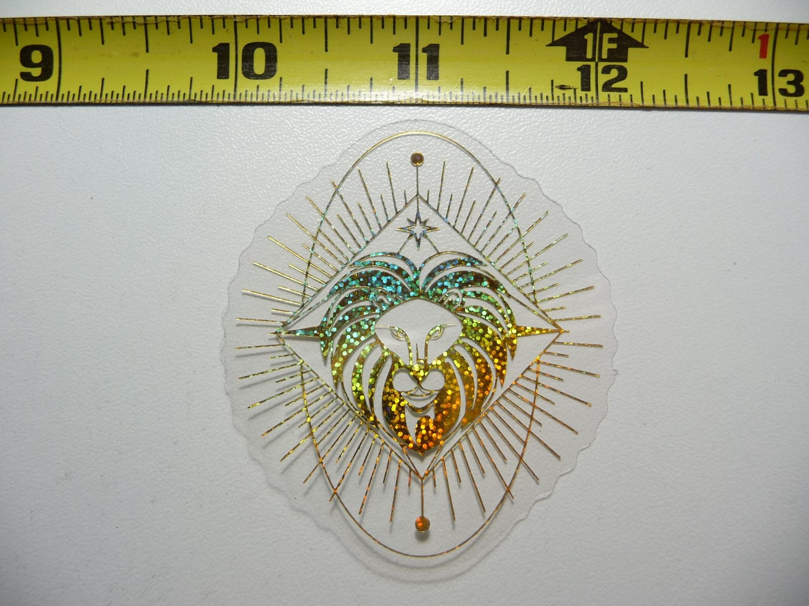 Holographic Leo Zodiac Sign Sticker Decal Horoscope Birth Month Circle