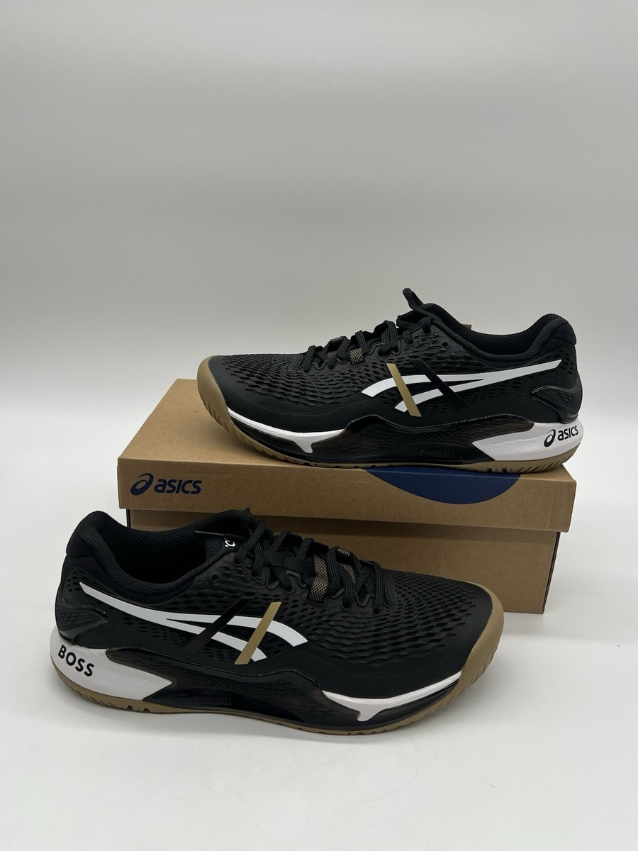 Rare Asics x BOSS Gel Resolution 9 Mens Sz 9.5 Black Camel