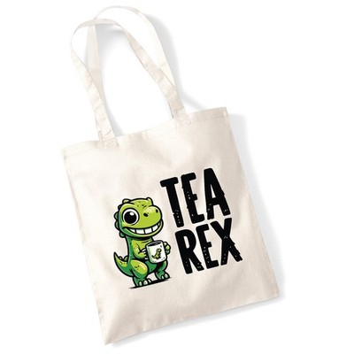 Jutebeutel Tea Rex Dinosaurier Geschenkidee Tea Rex Geschenk Präsent Mitbringsel