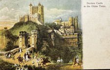 1906 Devizes Castle in Olden Times, Wiltshire, Colour Vintage Postcard