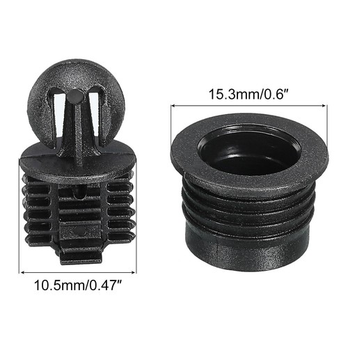 Speaker Grill Guides Plastic Black Ball Socket Type Dia 12mm Pack of 20 - Afbeelding 2 van 6