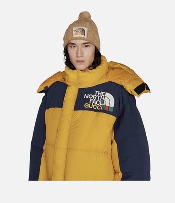 The North Face X Gucci Men's Size XL Yellow 700 Down Puffer Coat Jacket