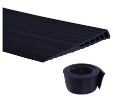 4/5 Inch Rise Self-Adhesive Rubber Threshold Ramps for Doorways &ndash; Heavy-Duty