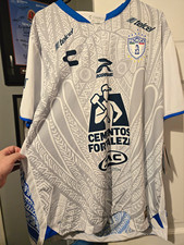 Charly Club Pachuca Liga MX Soccer Jersey Shirt White Blue Gray Size XXL