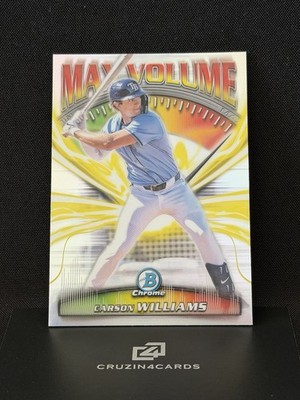 2025 Bowman Chrome - Carson Williams Max Volume Refractor #MV-5 - Tampa Bay Rays