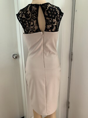 LIPSY LONDON Ivory Black Lace Bodycon Dress Eu36 US6 NO TAGS/ SAMPLE ITEM |  eBay