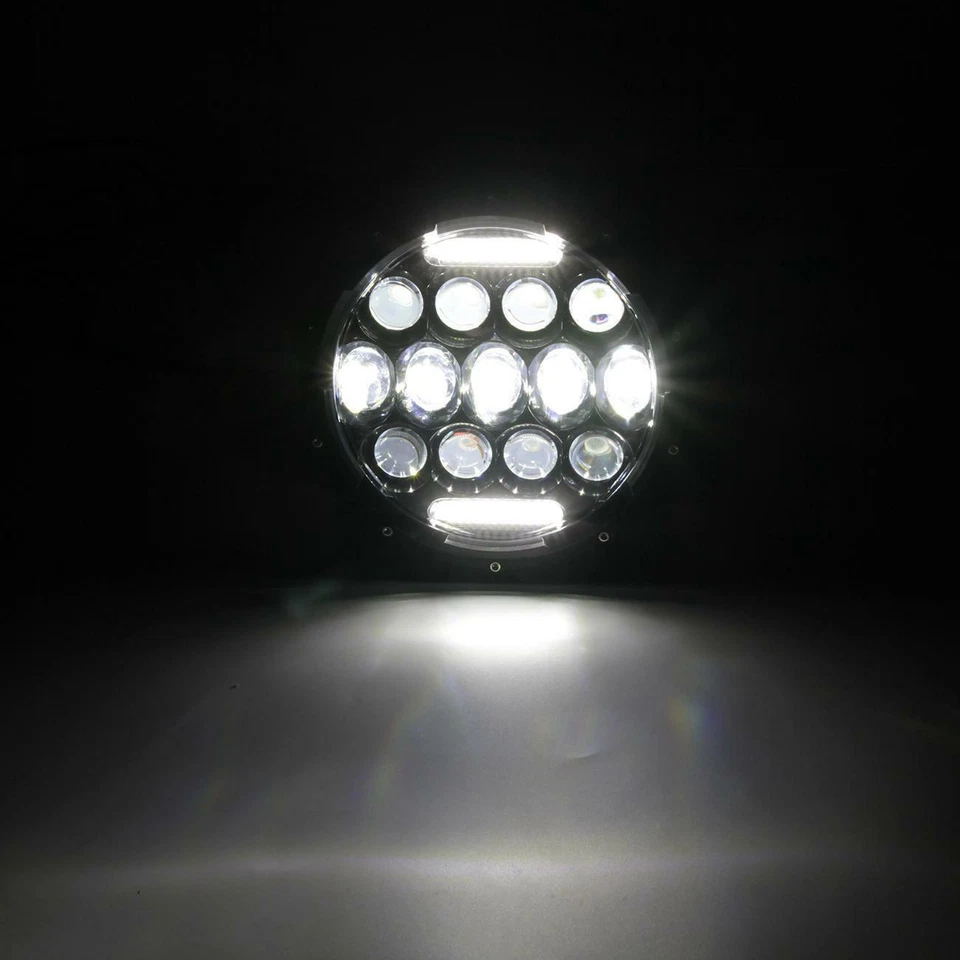 Par de faros LED redondos de 300 W de 7 pulgadas alto/bajo DRL para Jeep Wrangler JK LJ TJ CJ DOT Foto 3 de 4