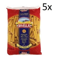 5X Pasta Divella 100% Italienisch N° 31 Zitoni Tagliati 500G