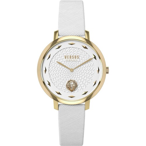 OROLOGIO Versus Versace La Villette VSP1S0319 watch oro dorato pelle bianca  | eBay