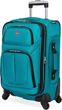 Sion Softside Expandable Luggage, Teal, Carry-On 21-Inch