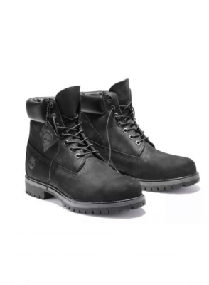 Timberland Men's Black Unbuckle Leather 6” Premium Waterproof Lace