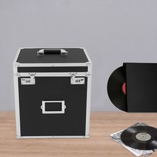 Vinyl Record Storage Box For Up To 50 12-inch Albums, Records Crate, Lp Album S