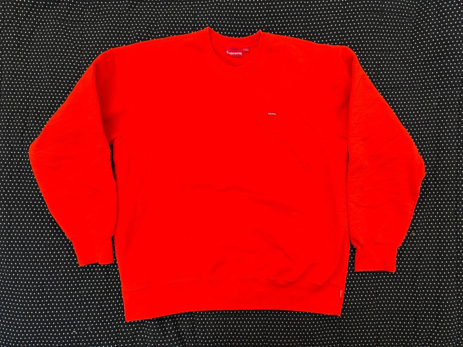 Sweat col rond Supreme FW23 petite boîte logo orange XL