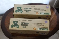 600 Puppy Central Dog Poop Bags Scented 9"X13" in 2 Single Roll Dispensers