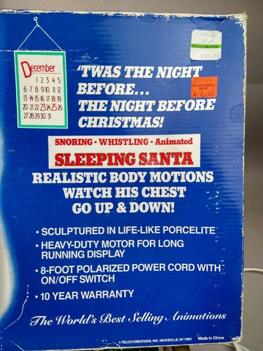 Vintage Telco Christmas Motion-ettes SANTA CLAUS Animated Movement OHNE KASSETTE - Bild 4 von 11