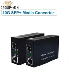 10G SFP+ Fiber to RJ45 Media Converter SFP+ 10/100/1000M/10G Ethernet Converter 