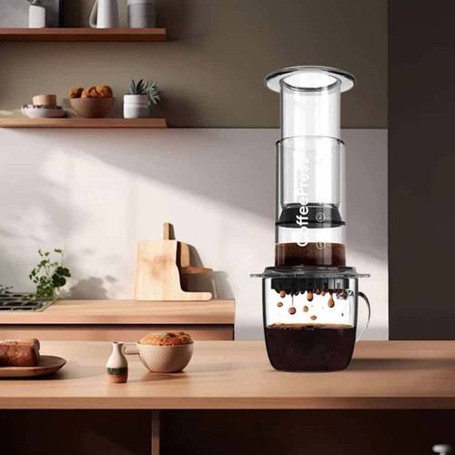 3 In 1 AeroPress Clear Coffee Press Brew Method Combines French Press For Travel - Picture 2 of 6