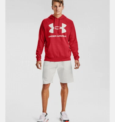 Under Armour Rival Fleece Big Logo Hoodie Red Kapuzenpullover  - Bild 1 von 2