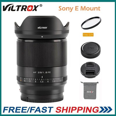 VILTROX 28mm F1.8 Wide Angle Autofocus Full Frame Lens for Sony E Mount Cameras