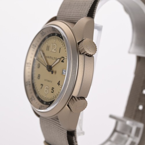 Hamilton Aviation Pilot Pioneer Aluminum H804350 Beige 41mm Auto Men's Watch - Picture 4 of 8