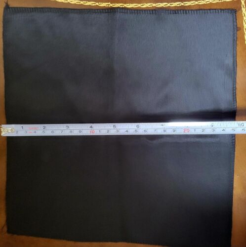 Men's Black 8" Pocket Square Polyester