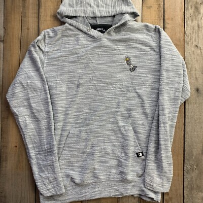 Dikotomy  Hoodie Jacket Mens Size L Grey Skeleton Hand Jewel