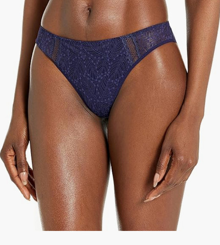 Simone Perele Women's Comete Bikini Bottoms Blue Size 5 8860