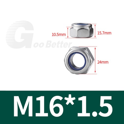 Selbstsichernde Muttern M6-M20 DIN 985 Feingewinde Stopmuttern Sicherungsmuttern - Bild 15 von 17