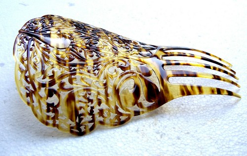 Faux tortoiseshell hair comb -  NO US IMPORT FEES - Afbeelding 6 van 10