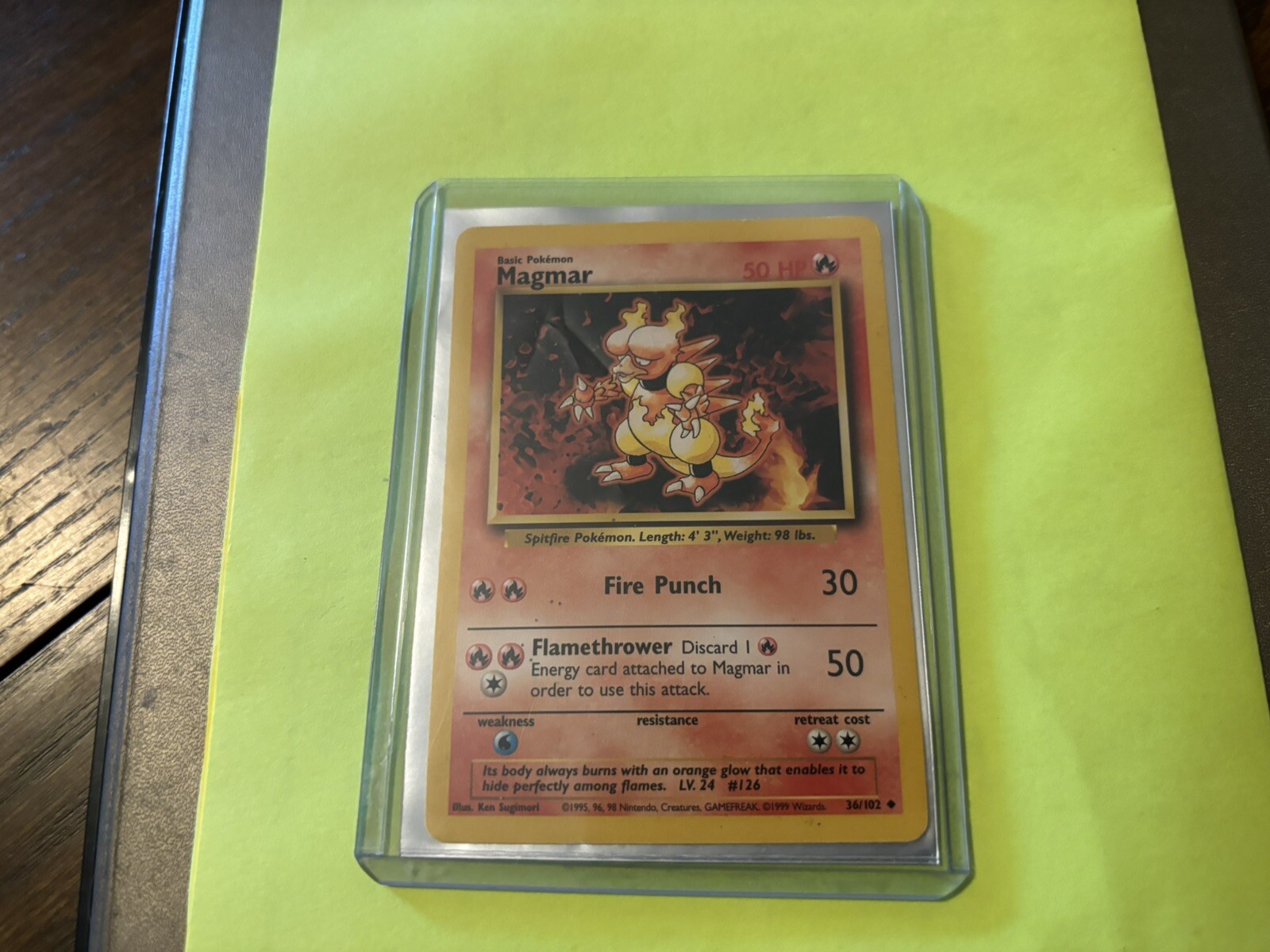 Pokémon TCG Magmar Base Set 36/102 Regular 1st Edition Uncommon
