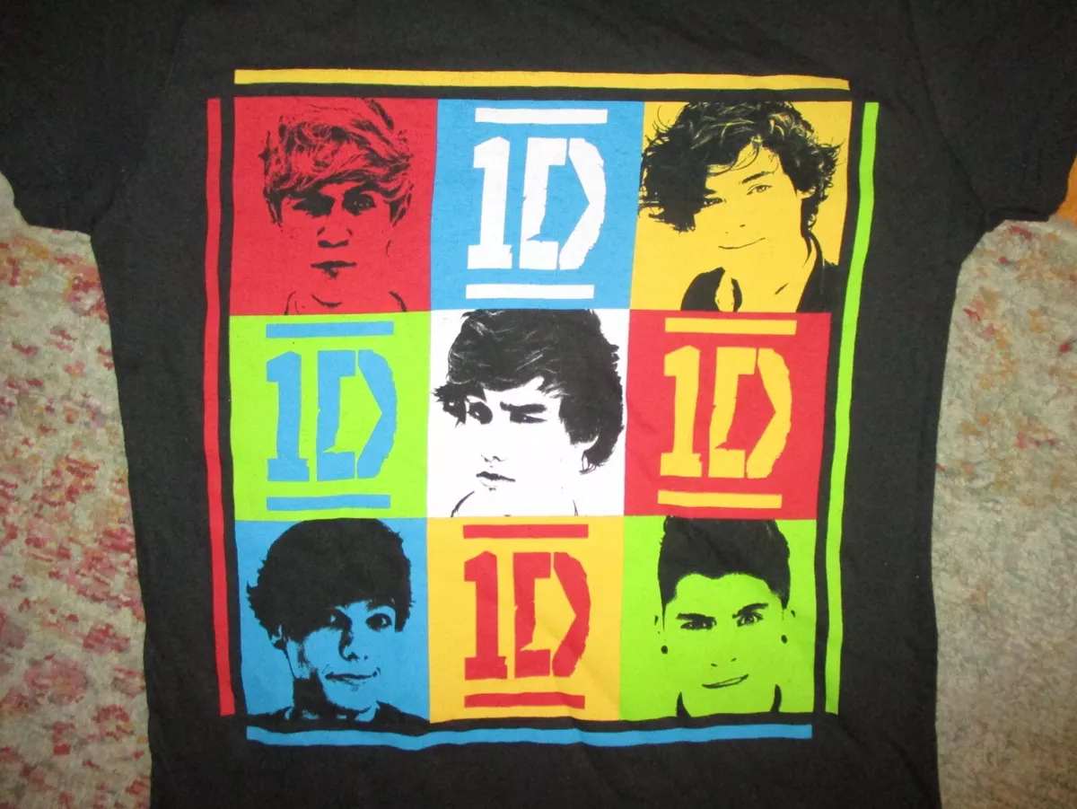 ONE DIRECTION T SHIRT Band Concert Harry Styles 1D Color Blocks