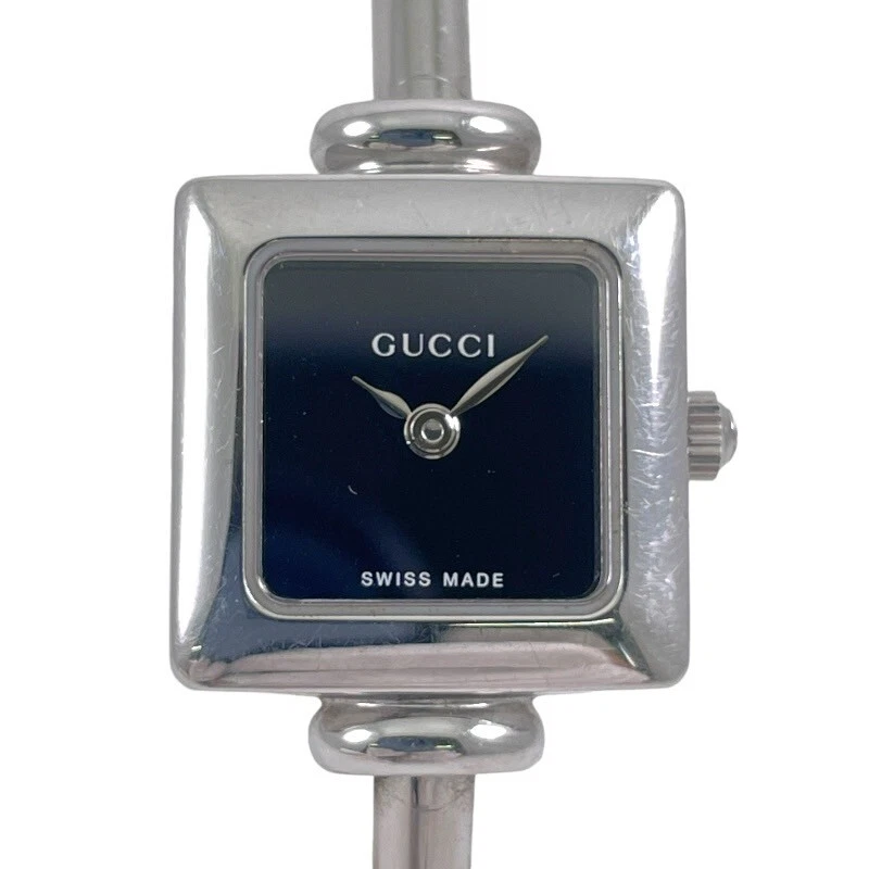 Montre Gucci Square 1900L d'occasion en acier inoxydable pour femme bracelet à quartz