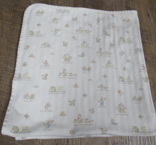 Vintage Carters Babydecke Mary Had Little Lamm Little Piggies Kinderzimmer Reim - Bild 6 von 8