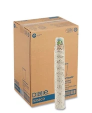 Dixie 5338CD PerfecTouch 8 oz.Paper Cups - 1000 Count (50/Bag, 20 Bags/CT) New