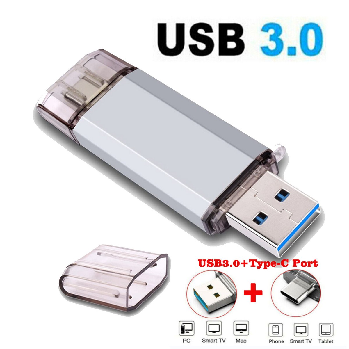 1x64GB Type A +Type C Dual OTG USB Thumb Drive Jump Drive For