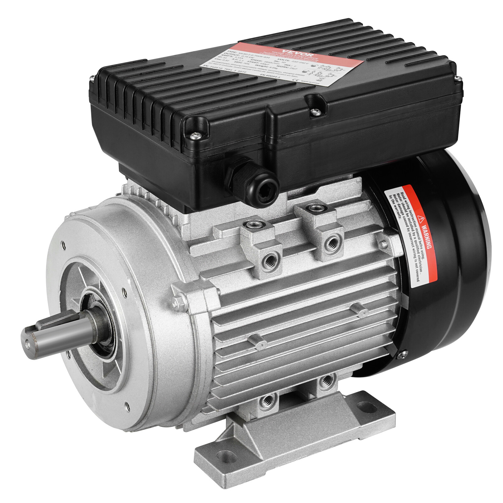 Moteur 2850tr/min VEVOR à couple élevé pour compresseur d'atelier et pompe 220V
